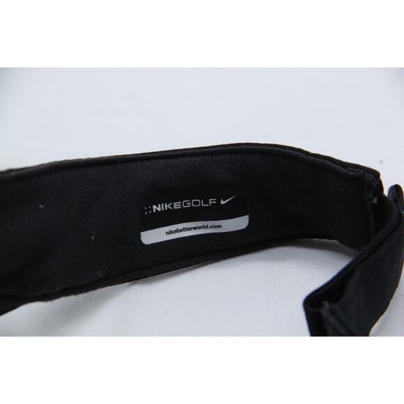 NIKE Visor Hat Womens Tech Black Adjustable Golf Tennis One Size Fits Most Strap - Picture 4 of 6